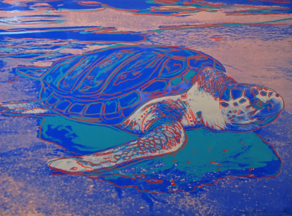 Zeefdruk Warhol - Turtle 