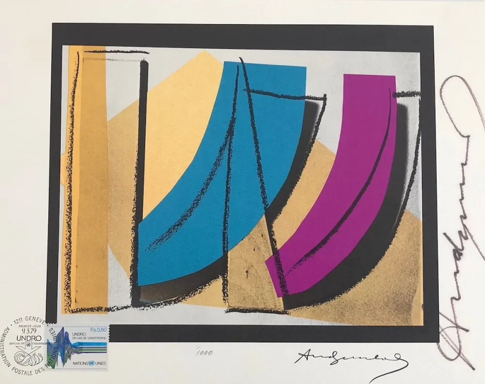 Zeefdruk Warhol - U.N. Stamp (FS II.185)