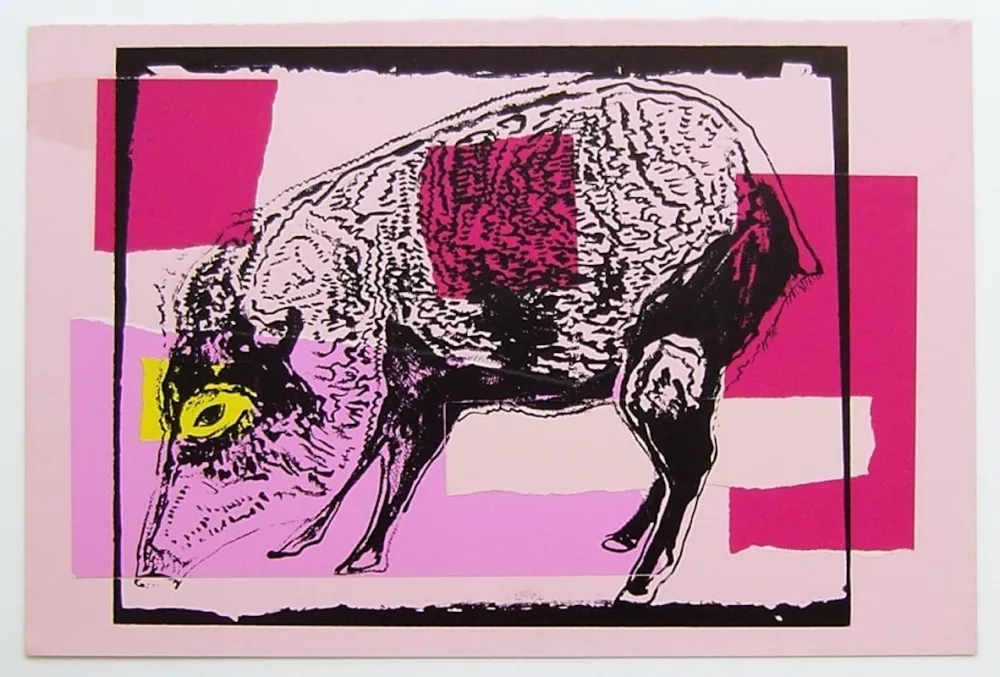 Zeefdruk Warhol - Vanishing Animals: Giant Chaco Peccary