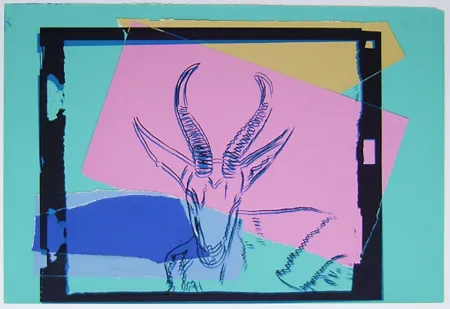 Zeefdruk Warhol - Vanishing Animals: Sommering Gazelle