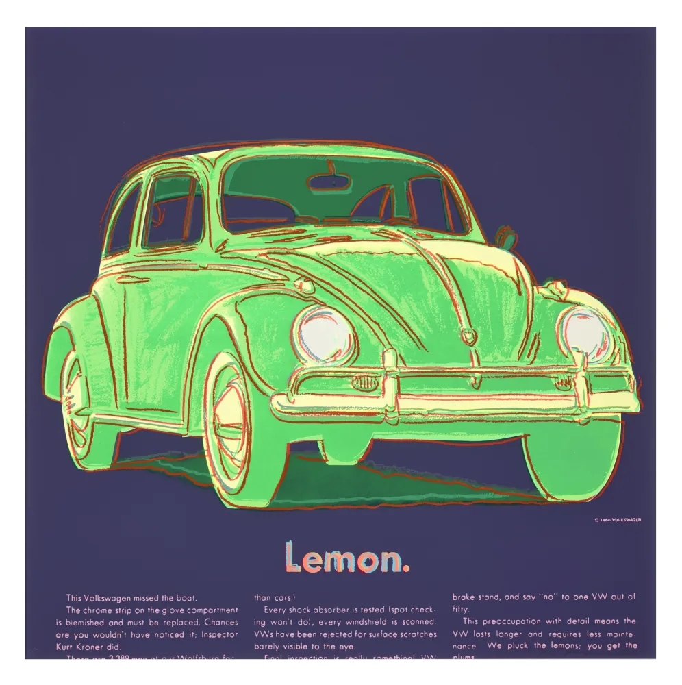 Zeefdruk Warhol - Volkswagen