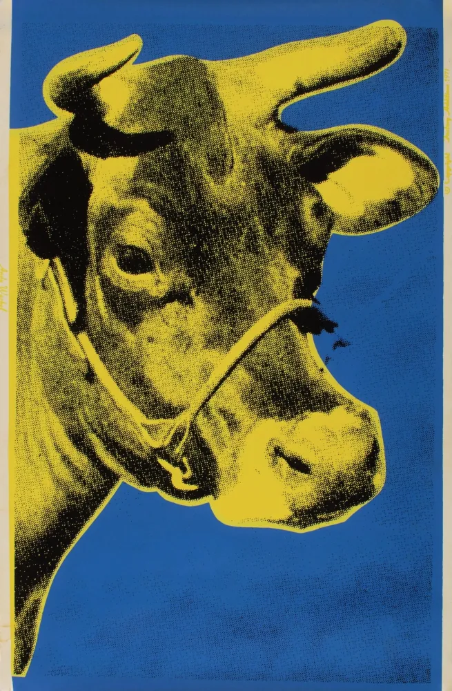 Zeefdruk Warhol - Yellow COW