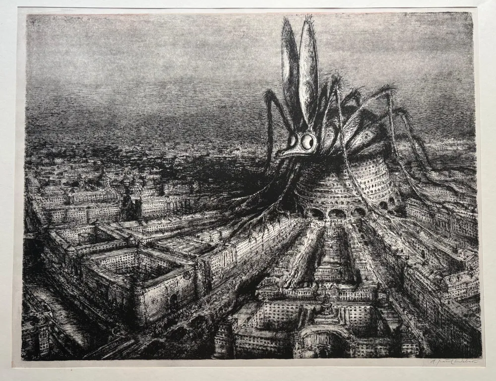 Lithografie Weber - Die Angst regiert