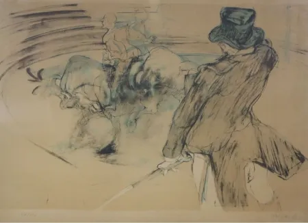 Lithografie Weisbuch - Cheval dans un cirque