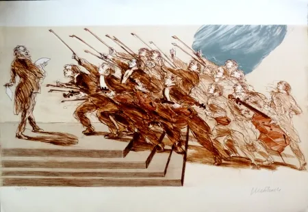 Lithografie Weisbuch - Le serment des Violonistes 