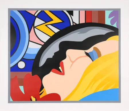 Zeefdruk Wesselmann - Bedroom Face with Lichtenstein