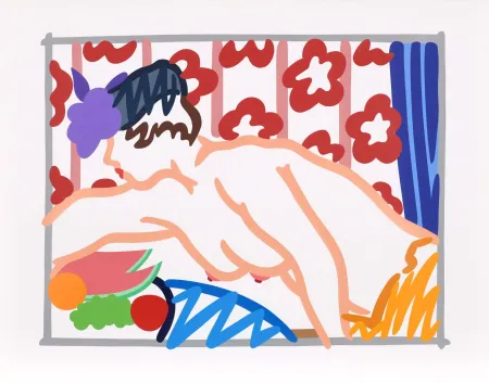 Zeefdruk Wesselmann - Judy Reaching Over Table
