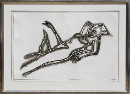 Lithografie Wesselmann - Monica Lying Down One Arm Up