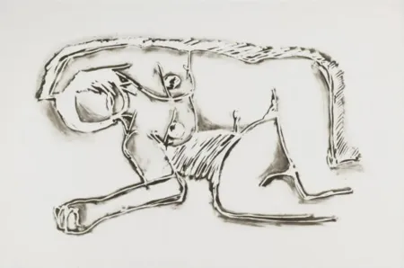 Lithografie Wesselmann - Monica Lying on Her Side with Scribble