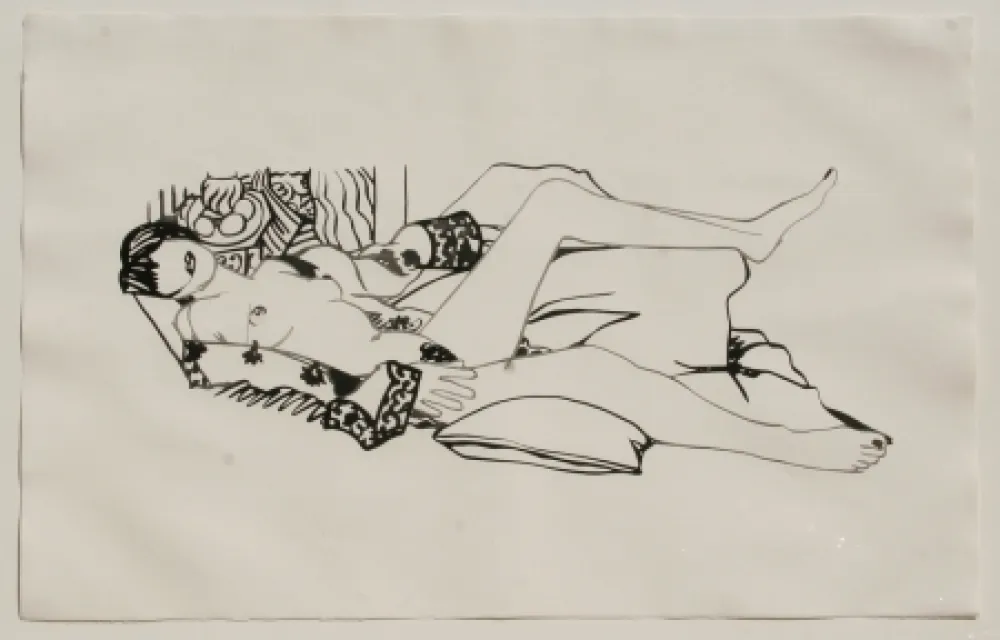 Ets En Aquatint Wesselmann - Monica Nude with Matisse