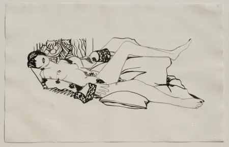 Ets En Aquatint Wesselmann - Monica Nude with Matisse