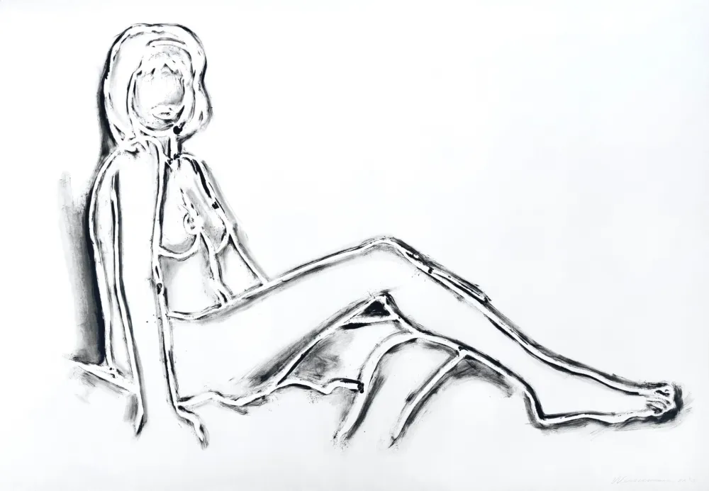 Lithografie Wesselmann - Monica Sitting
