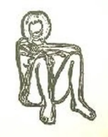 Lithografie Wesselmann - Monica sitting with elbows on knees