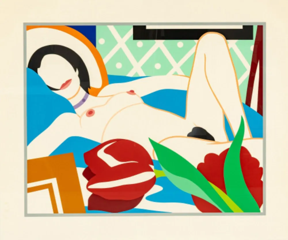 Zeefdruk Wesselmann - Monica with Tulips