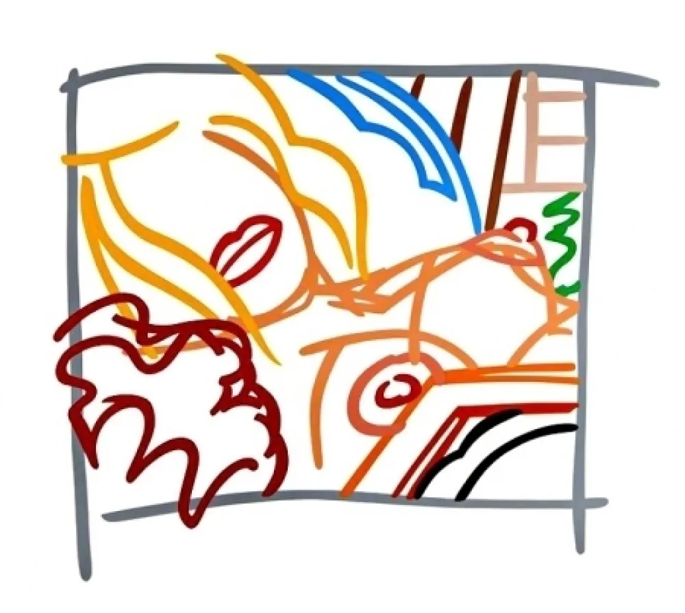 Zeefdruk Wesselmann - New Bedroom Blonde Doodle