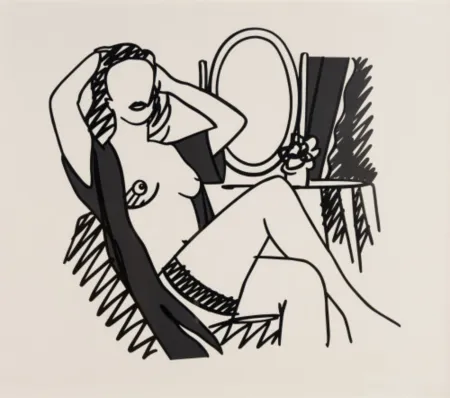 Zeefdruk Wesselmann - Nude and Mirror