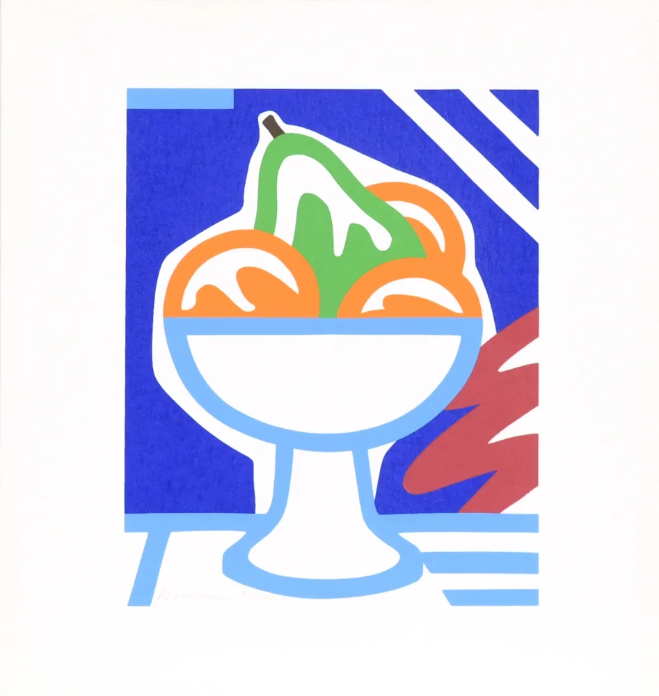 Zeefdruk Wesselmann - Still Life with Pear and Oranges