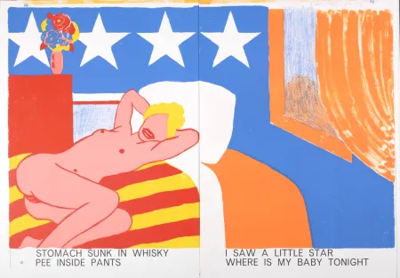Lithografie Wesselmann - Stomach Sunk in Whisky Pee Inside Pants