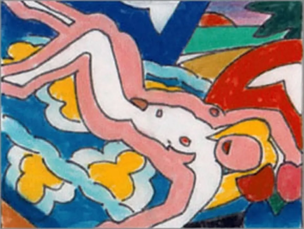 Geen Techniek Wesselmann - Study for Sunset Nude with Floral Blanket