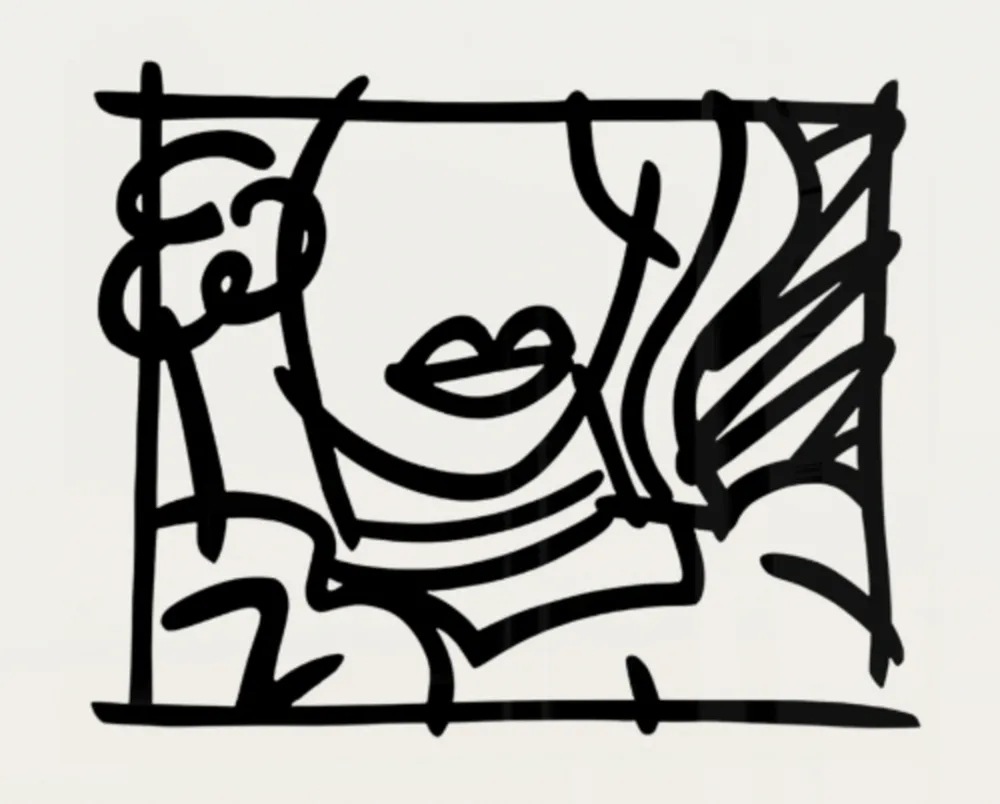 Zeefdruk Wesselmann - Woman with Green Blouse