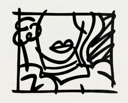 Zeefdruk Wesselmann - Woman with Green Blouse