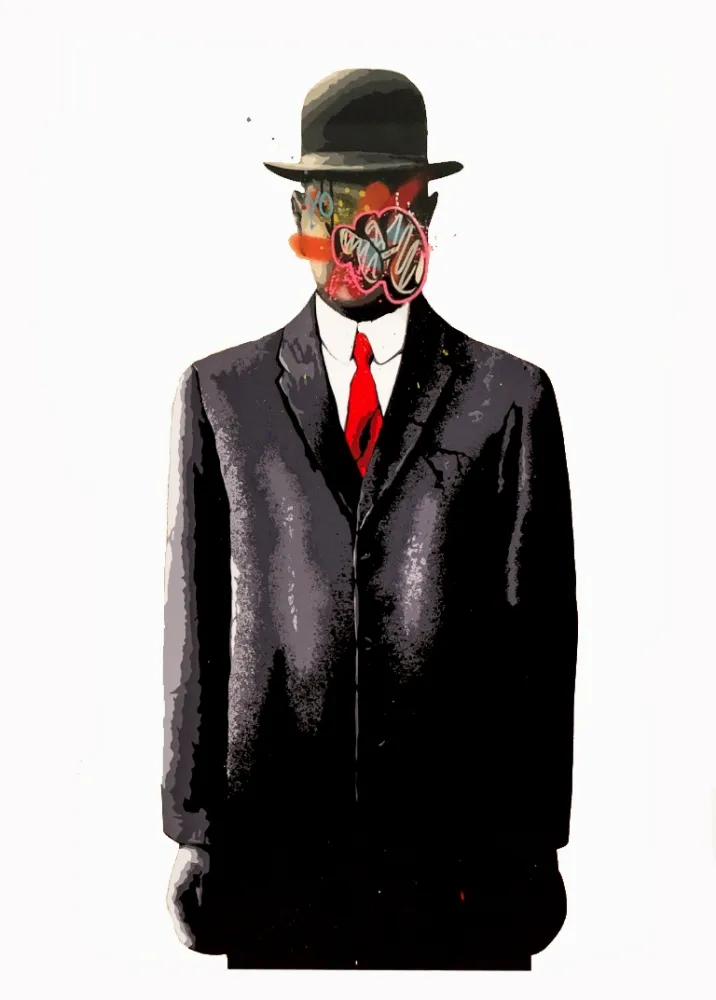 Zeefdruk Whatson - Son of a Man (White)