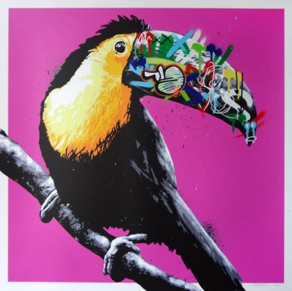 Zeefdruk Whatson - Toucan (pink)