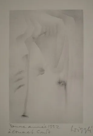 Lithografie Wiggli - Neujahrskarte 1992