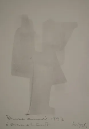 Lithografie Wiggli - Neujahrskarte 1993