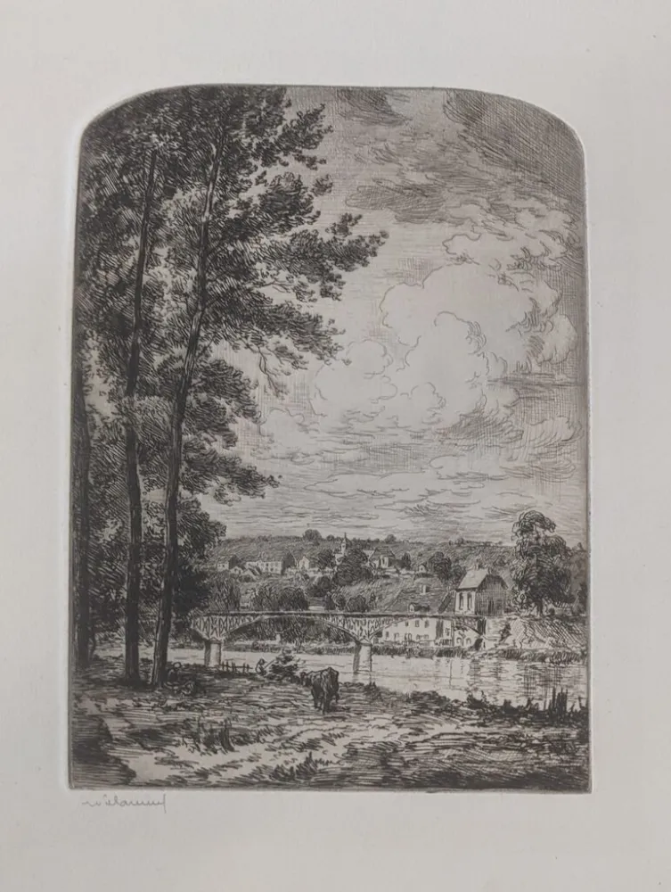 Gravure Willaume - Printemps en Normandie