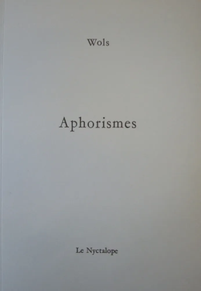 Geïllustreerd Boek Wols - Aphorismes
