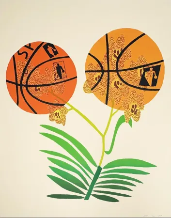 Lithografie Wood - Double Basketball Orchid (State I)