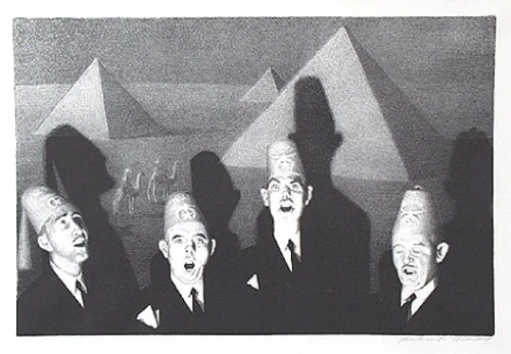 Lithografie Wood - Shrine quartet