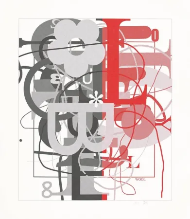 Zeefdruk Wool - Untitled II