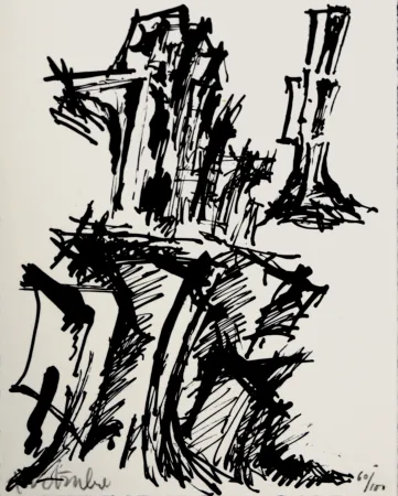 Lithografie Wotruba - Composition, 1967 - Hand-signed!