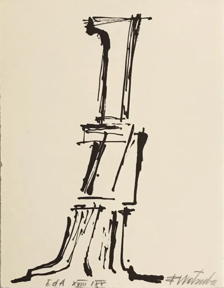 Lithografie Wotruba - Hommage à Hans Arp