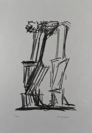 Lithografie Wotruba - Komposition