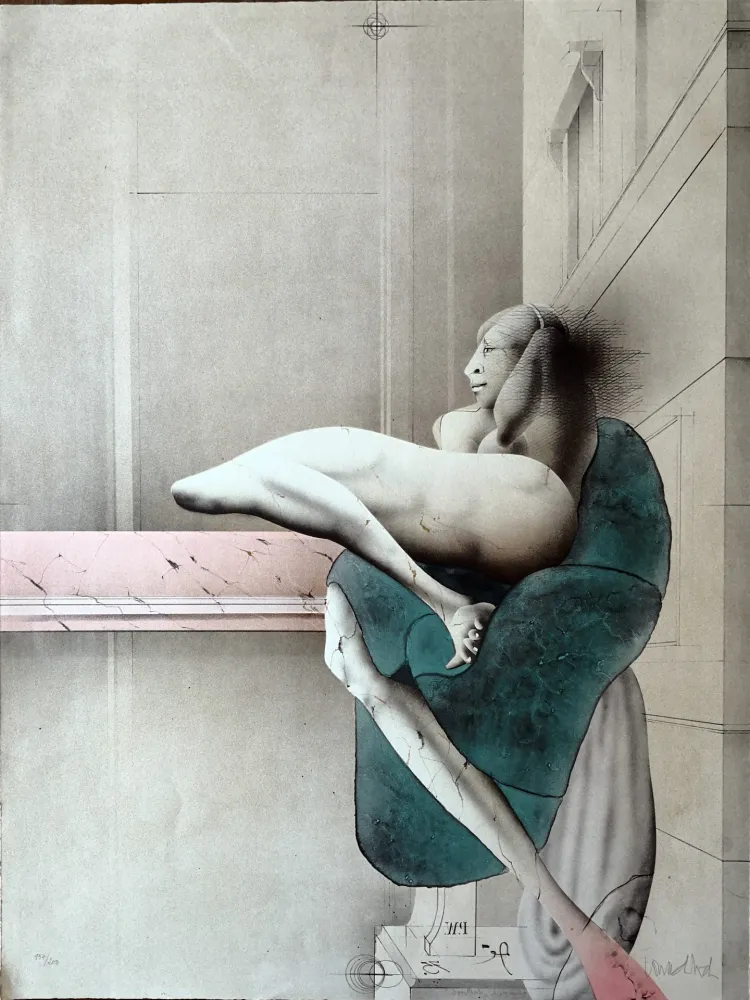 Lithografie Wunderlich - Omaggio a Michelangelo