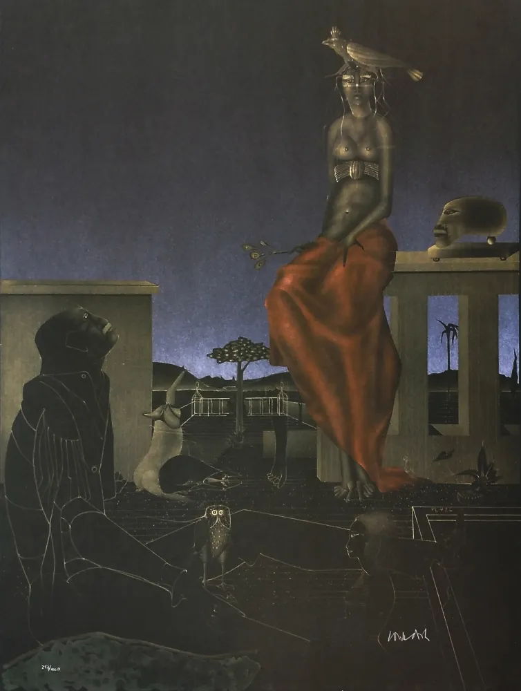 Lithografie Wunderlich - PARADIESGARTEN