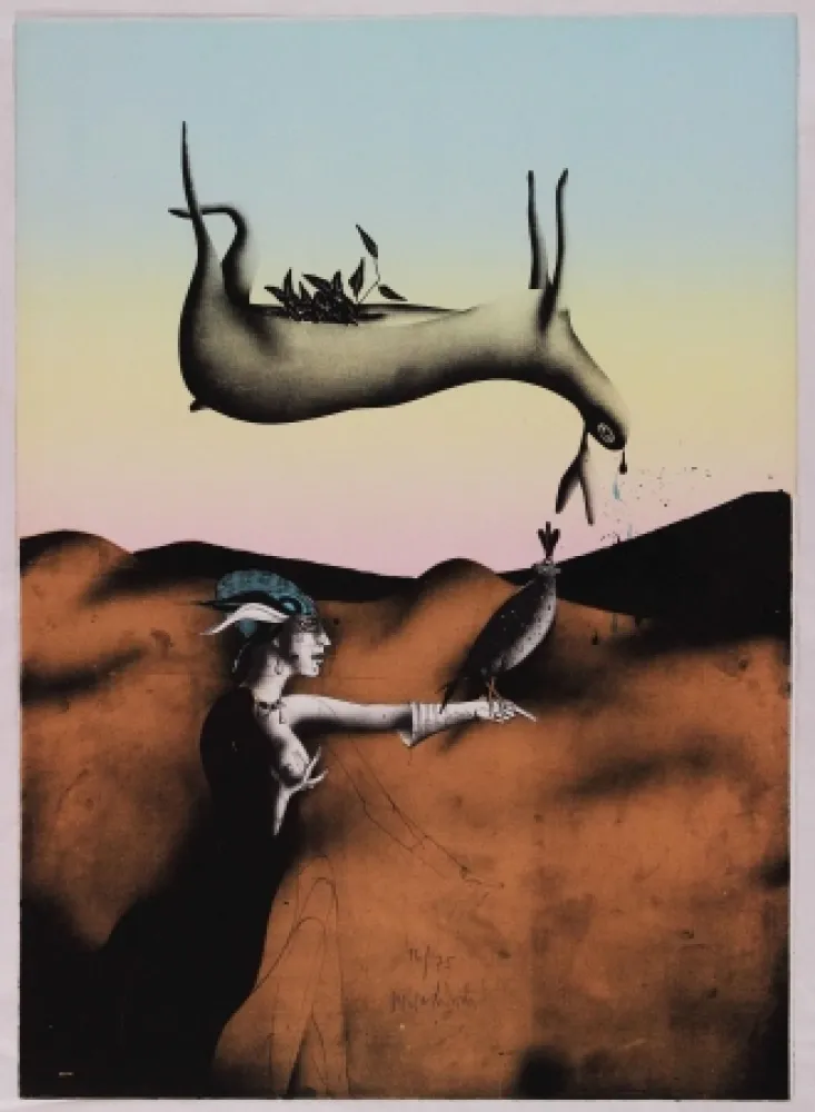 Lithografie Wunderlich - Poésie de la chasse italienne