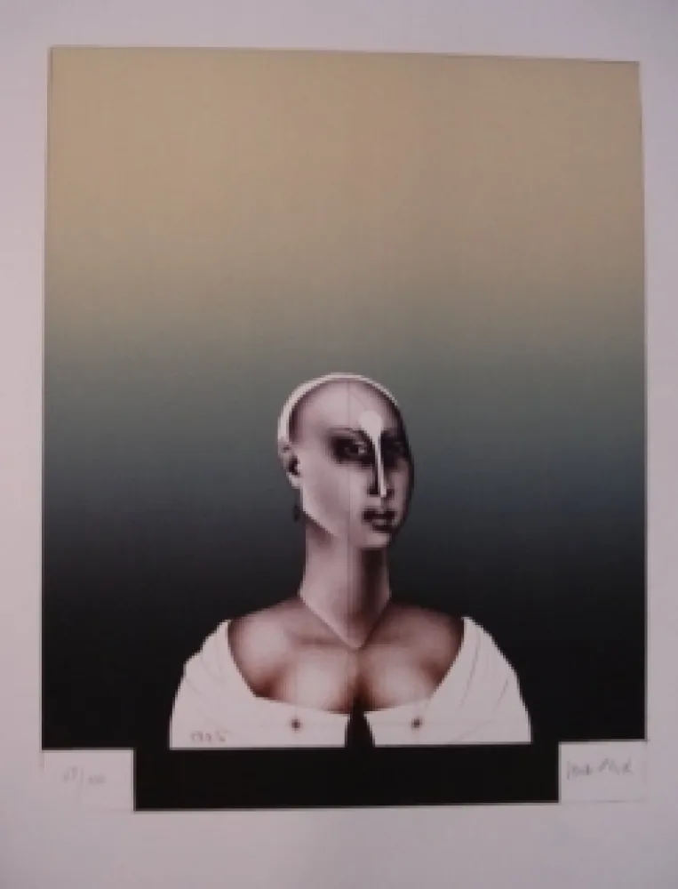 Lithografie Wunderlich - Portrait d'une dame