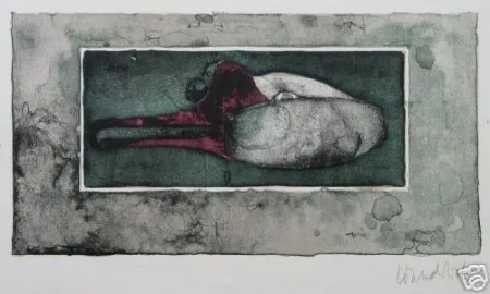 Lithografie Wunderlich - Schwanenkopf