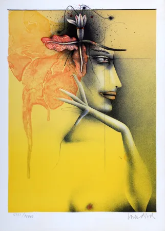 Lithografie Wunderlich - Tête de femme, 1982 - Hand-signed
