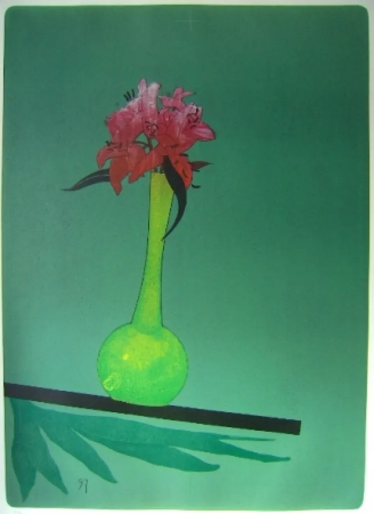 Lithografie Wunderlich - The yellow vase