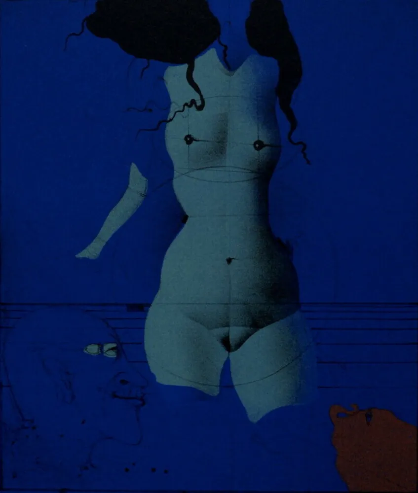 Lithografie Wunderlich - Torso sur une pierre bleue, 1972