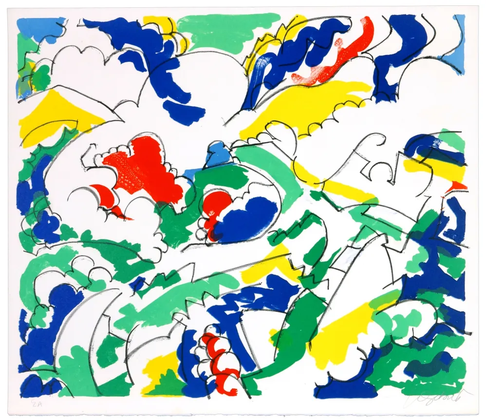 Lithografie Wyckaert - Petits pois et carottes