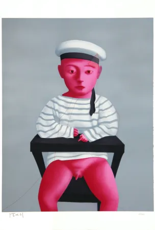 Linosnede Xiaogang - Baby in a Sailor Suit - Planche No. 18