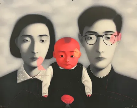 Lithografie Xiaogang - Big Family