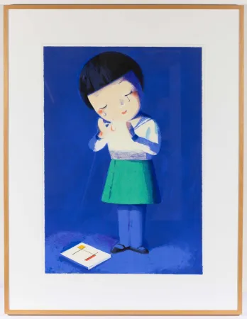 Lithografie Ye - Crying Girl