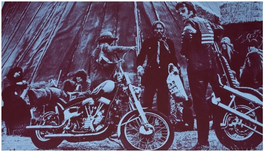 Zeefdruk Young - Easy Rider